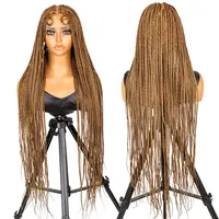 SuperNova #P30/27 Full Lace Braided Wig - 36” Box Braid for Black Women | Lightweight, Natural Look | Perfect for Daily Wear, Parties & Vacations  #Summervibes Glueless Wigs Synthetic Lace Wigs