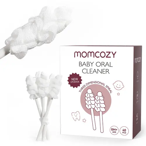 【Mother's Day Gift】Momcozy Baby Tongue Cleaner Gauze, Baby Toothbrush Disposable Oral Cleaner, Toddler Toothbrush for Tooth Mouth Gum Clean, Infant Toothbrush Oral Cleaning Stick, Baby Oral Cleaner Newborn