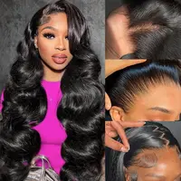 Cynosure Body Wave 13x6 Lace Front Wig Human Hair Pre Plucked Pre Bleached HD Lace Frontal Glueless Drawstring Wigs Pre Everything Wigs for Women #DealsForYou