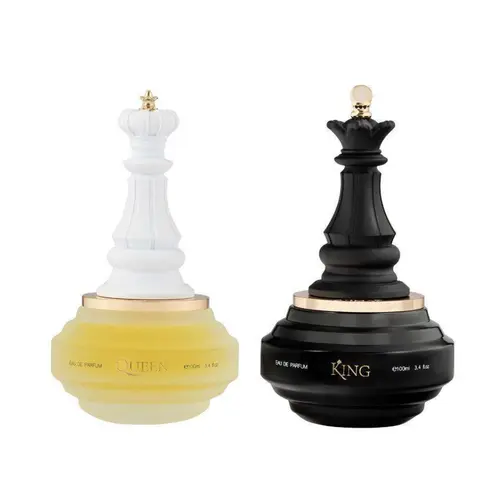 Armaf Checkmate King Men's Fragrance & Chekmate Queen Eau de Parfum Multi-Pack Spray - 3.4 Oz (3 to 3.9 fl oz) Each, Citrus Men's Fragrance with Woody Spices