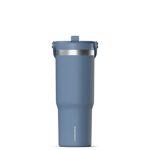 Hydrapeak Nomad 32oz Tumbler with Handle & Flip Straw, Leakproof Water Bottle, Fits In Cup Holder, Bottles Keep Cold For 24 Hours, Rubber Base, Portable Drinkware Gift for Women & Men Drinkware Flasks