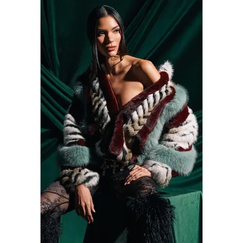 HAVE IT ALL PANELED FUR COAT