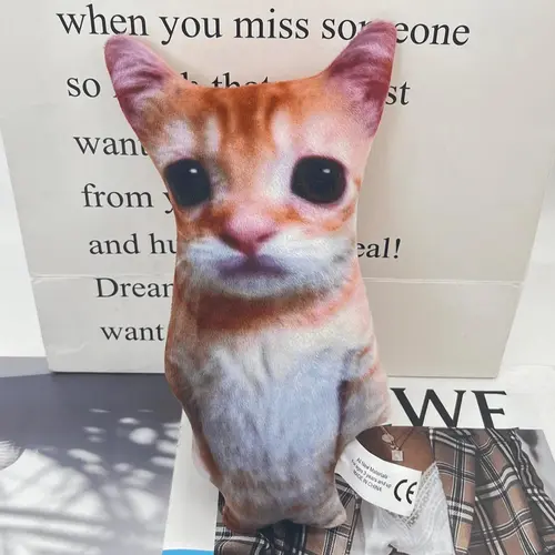 Cute Cat Plush Toy, Simulation Cat Stuffed Animal, Birthday Holiday Gift, Funny Plush Toy, Soft Huggable Adorable Stuffed, Cuddly Stuffed Animal, Home Decoration, Gift for Kids, Adults, Soft Stuffed Animal, Gift, Cute Stuffed Animals