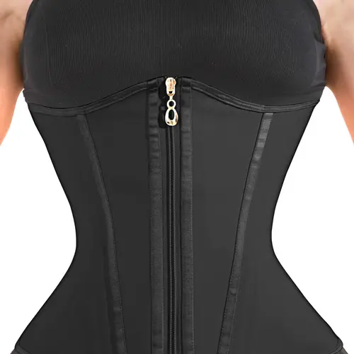 Women's Solid Color Zipper Front Waist Trainer, Corset Waist Shapewear, Body Shaping Shapewear, Waist Cincher for Women, Shapewear Belt for Daily Wear, High Compression Shapewear, Girdle, Postpartum Cincher, Tummy Control, Body Shaper Belt