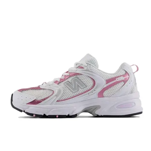 Women's New Balance 530 Classic Shoes - White & Pink Sugar Mix Color Casual Lifestyle Sneakers for Women, Mesh & Leather Construction, ABZORB Midsole Eases Impact, Abzorb Cushion