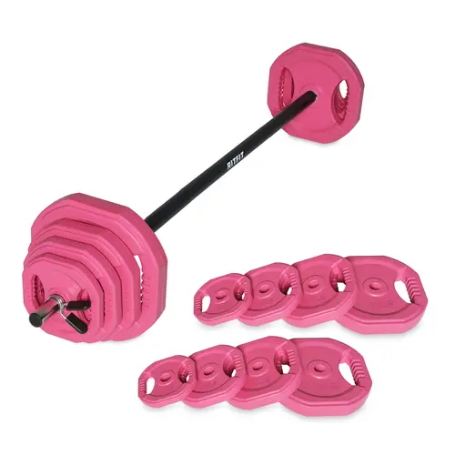 RitFit Adjustable Barbell Weight Set - Strength & Resistance Training, Gym-Style Weight Lifting, Upper Body Workout, Home & Gym Workout Equipment for Women