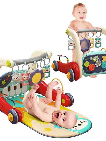 Musical Baby Play Mat & Playgym - Nursery Development Mat, Floor Activity Center, Baby Seat, Infant Walker, Toddler Push Walker, Newborns and Toddlers Gifts