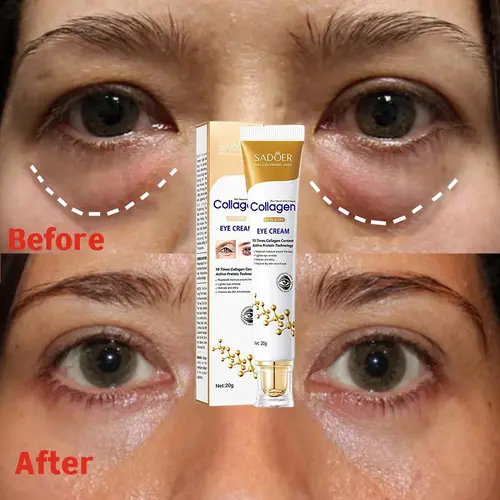 Instant Eye Bag Removal Cream Removal Wrinkles Firming Skin Collagen Fade Fine Lines Brighten Dark Circle Anti Puffiness