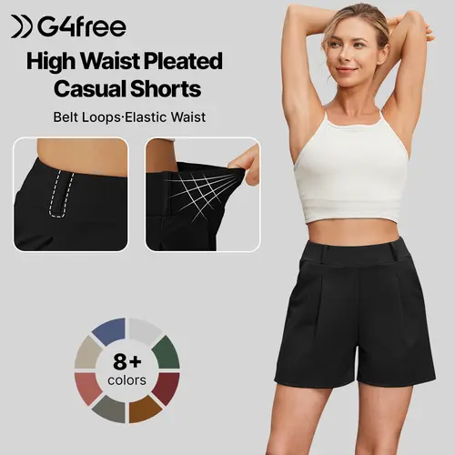 G4Free Shorts for Women Trendy High Waisted Casual Summer Shorts 2026 Athletic Shorts with Pockets Fit Outdoorfun