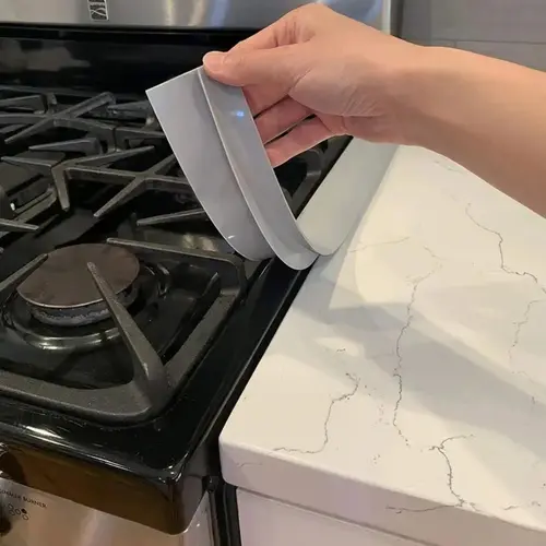 Silicone Gap-Seal, Easy-clean & Oil-resistant Countertop & Stove Gap-cover, Waterproof & Heatproof Gap-seal for Kitchen, Flexi Seal, Non Slip Seal
