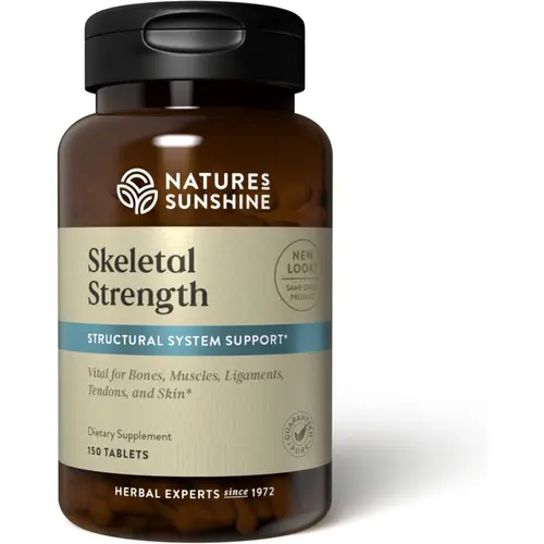 Nature's Sunshine Skeletal Strength Bone Support Tablets, 150 Count - US Healthcare Supplement with Calcium, Magnesium, Iron, Manganese, Vitamin A, C, D, B for Men & Women's Bone Health