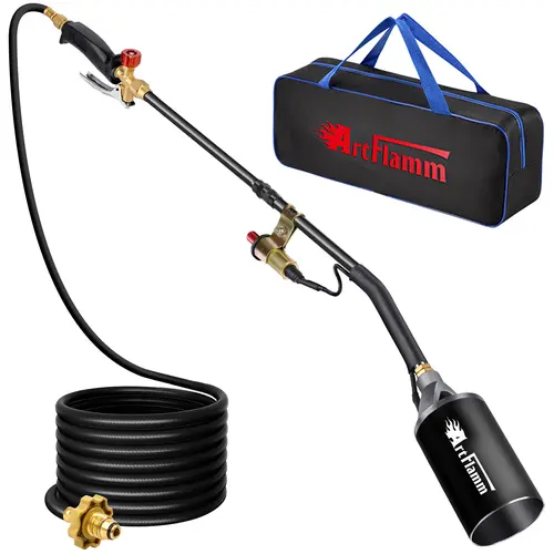 【toolupgrade】ARTFLAMM Portable Propane Torch Burner with Storage Bag, High Output BTU Blow Torch with 10FT Hose, Flame Weeder with Igniter for Garden Roofing Springtok Outdoor  #toolupgrade