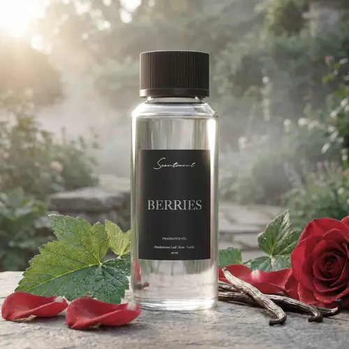 Scentiment Berries Fragrance Oil - Blackcurrant Leaf & Fruit Scented with Rose & Vanilla Notes - Fresh, Sweet Berry Aroma