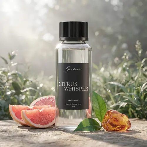 Scentiment Citrus Whisper Fragrance Oil - Grapefruit Scented with Dew Drop & Amber Notes - Fresh, Zesty Aroma