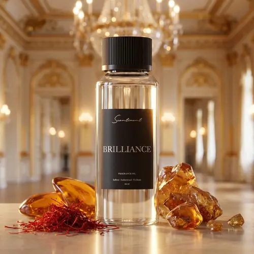 Scentiment Brilliance Fragrance Oil - Saffron Scented with Amberwood & Fir Resin Notes - Luxurious, Sophisticated Aroma