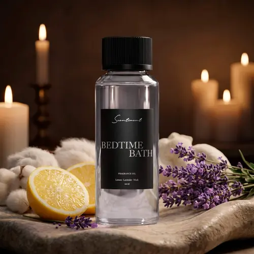 Scentiment Bedtime Bath Fragrance Oil - Bergamot, Orange & Lemon Scented with Lavender, Chamomile, Neroli & Musk Notes - Calm, Soothing Aroma