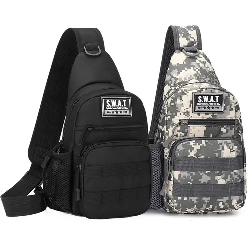 Small Tactical Bag Sling Backpack, Outdoor Military Sport Bag Pack Sling Shoulder Crossbody Backpack Tactical Bag for Every Day Carry