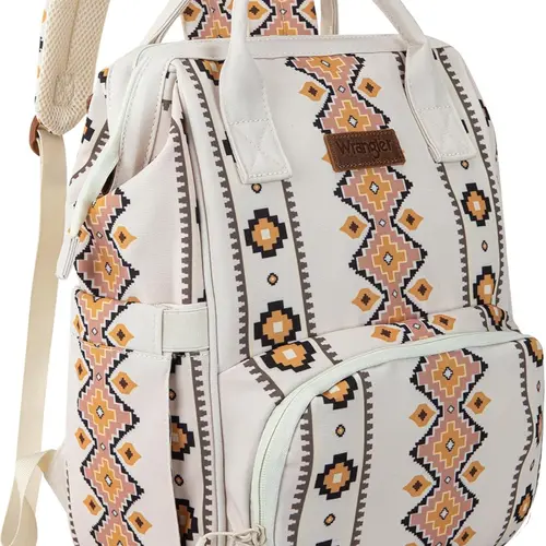 Wrangler Western Callie Diaper Bag Dual Waterproof Sided Backpack Organized Diaper Stroller Straps Multifunction Baby Travel Bag Versatile for Baby Essentials  BACKTOSCHOOL