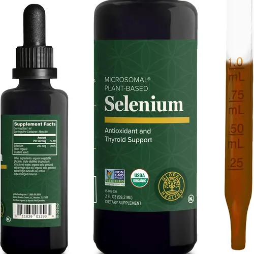 Global Healing Selenium for Thyroid (2 Oz) Healthcare Fitness