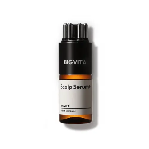 BIGVITA Scalp Serum + | Scalp Massager Applicator for Thicker, Fuller Hair | Hair Growth, Dry Scalp Relief | Biotin, AnaGain, Centella & Natural Leaf Extracts | Soothe and Comfort, Minoxidil Free