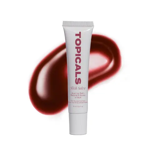 Topicals Slick Salve Vegan Lip Balm - Açaí, Infused with Wax, Glycerin, Hyaluronic Acid, Hydrating Moisturizer for Dry Lips
