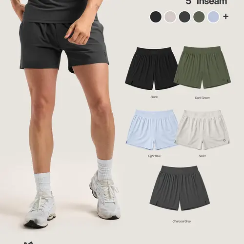Haus | Essential Athletic Shorts | 5" & 6.5" Inseam | Lightweight Stretch