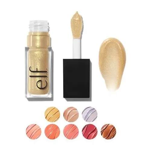 e.l.f. Glow Reviver Lip Oil Glimmer, Glitter Lips, Hydrating Lip Oil with Glitter Finish 7.6mL