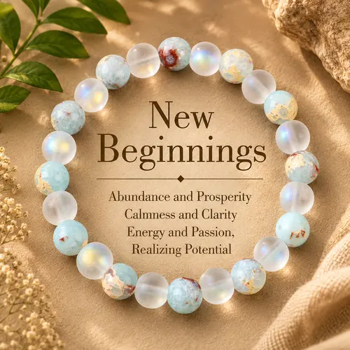 ARPURRAINA 1pc Elegant Stretch Healing Quartz & Sea Sediment Bead Bracelet - Multicolor Artificial Colorblock Crystals, Clarity & Abundance, Amatista Protection, Glass Beads, Daily Wear Encouragement Gift Fashion Bracelet
