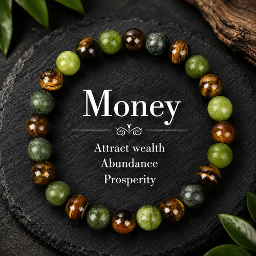 ARPURRAINA Tiger's Eye Stone Crystal Bracelet - Lightweight 20g Artificial Jade Glass Beads Unisex Stretchable Jewelry, Money Attraction Wealth Bracelet, Colorblock Beaded Gift for Encouragement