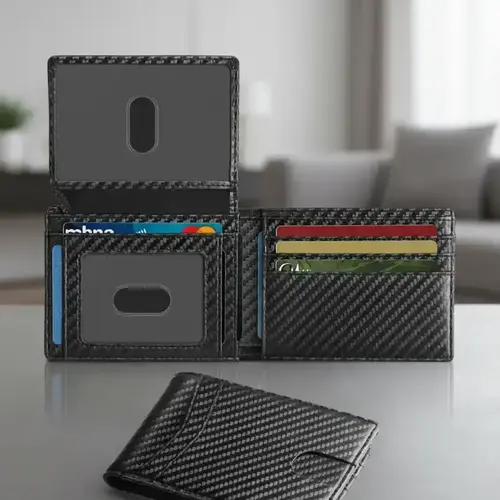 Father's Day Gifts, Men's Business Minimalist Carbon Fiber Card Holder with Card Slots, RFID Blocking Card Holder, Slim Front Pocket Wallet, Portable Wallet for Men, Credit Card Organizer, Slim Card Storage, Cards Holder