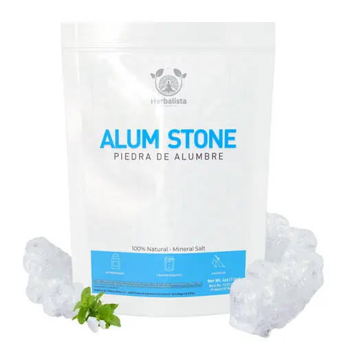 Premium Large Alum Stone (4 oz/114g) - Natural Mineral Salt Cleanser, Gentle Exfoliating Skin Care Tool, Multi-Purpose Shaving Accessory, No Residue, All-Safe Bath & Body Care Item for Sensitive Users