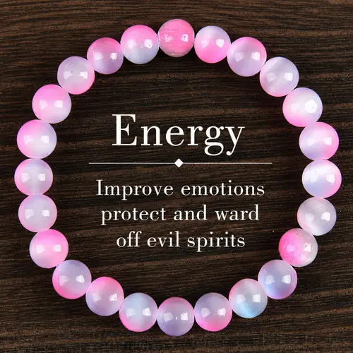 ARPURRAINA Unisex Sparkling Artificial Colorblock Beaded Crystal Energy Bracelet - Fahlo Style Protection Jewelry, Encouragement Friendship Gift