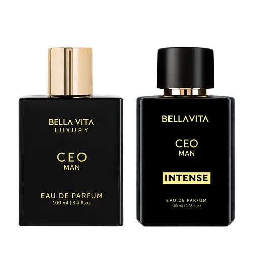 BellaVita Luxury's Better and The Best | 2x100ml Perfumes | CEO Man & CEO Man Intense | Perfume for Men | Long Lasting | Eau De Parfum