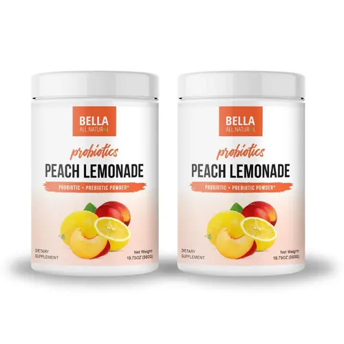 2 Pack Bella All Natural Probiotics Peach Lemonade