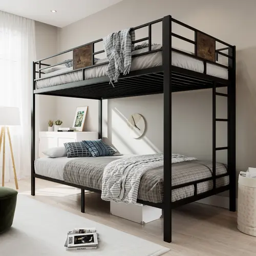 MUTICOR Bunk Bed Twin Over Twin Size with Ladder and Full-Length Guardrail,【Frame Only No Mattress】Storage Space, No Box Spring Needed, Black#TikTokShopDealsforYouDays#DealsforYouDays#Summervibes#Summergarden