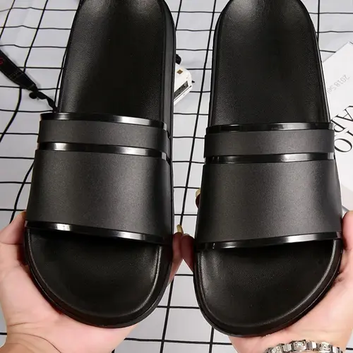 Men's Solid Color Slide Slippers, Summer Slide Slippers, Soft Comfortable Breathable Non-slip Sports Slippers, Casual Comfortable Slippers for Indoor & Outdoor Wear, Slipper Sandals