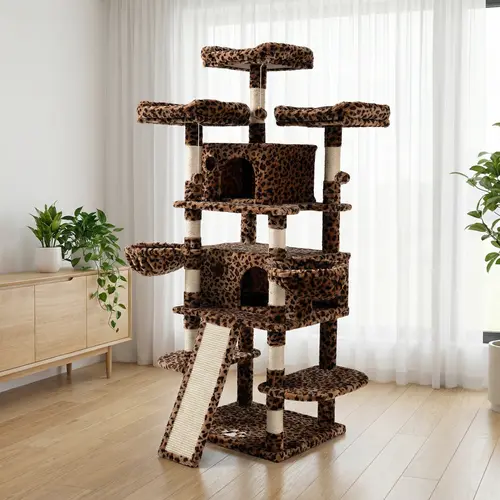 MUTICOR 68in Premium Heavy-Duty Cat Tree for Large Cats/Big Cat Tower with Cat Condo/Cozy Plush Cat Perches/Sisal Scratching Posts and Hammocks/Cat Activity Center#TikTokShopDealsforYouDays#DealsforYouDays#Summervibes#Summergarden