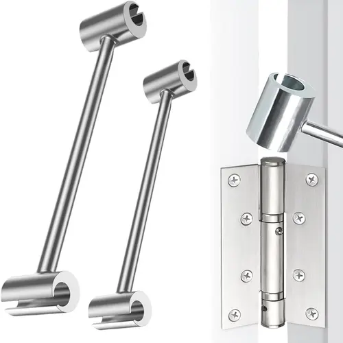 GJANSH Heavy Duty Door Hinge Adjustment Tool, 2-in-1 Hinge Gap Aligning Wrench, Universal Hinge Bender for Residential, Fire, Security & Clean-Room Flag Hinges