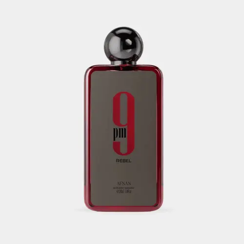 Afnan 9 PM Rebel Eau de Parfum (EDP) Spray - Single Bottle, Latest Launch 3.4 oz Unisex Woody Amber Fragrance for Beauty & Personal Care