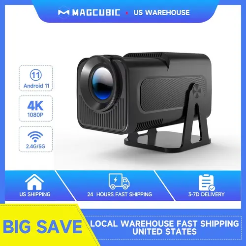 [US warehouse] Magcubic HY320 Projector Android 11 Native 1080P Wifi6 BT5.0 4K Videosource Supported Cinema portable Allwinner H713 Projetor Upgrated #SohoChic