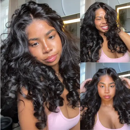 Sunber 13x4 HD transparent Lace Front wigs Human Hair Pre Bleached Tiny Knots Glueless Ready To Wear Body Wave With Drawstring Natural Black Lace Frontal Summer Wig TikTokShopSummerSale