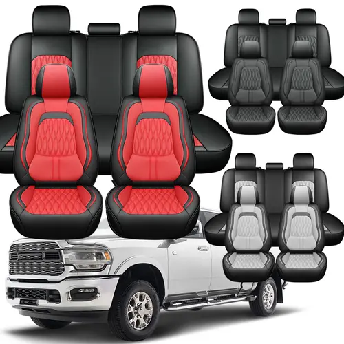 Custom Fit for 2008-2024 2025 2026 Dodge RAM 1500 2500 3500 Crew Quad Regular Cab, Arespark Pickup Seat Covers for Dodge Ram Full Set, Waterproof Truck Car Seat Cover Protectors -#Back To School