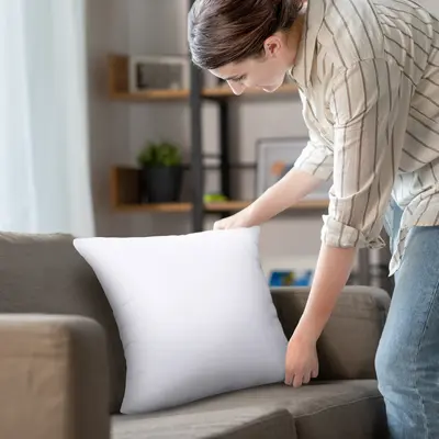 Utopia Bedding White Throw Pillow Inserts - Pack of 2, Durable Memory Foam Cushion, 115 GSM Brushed Breathable Fabric for Bed, Couch