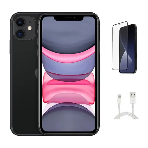 Refurbished iPhone 11(Unlocked)-Excellent Condition with Tempered Glass Screen Protector & 1 Year Warranty  A2111
