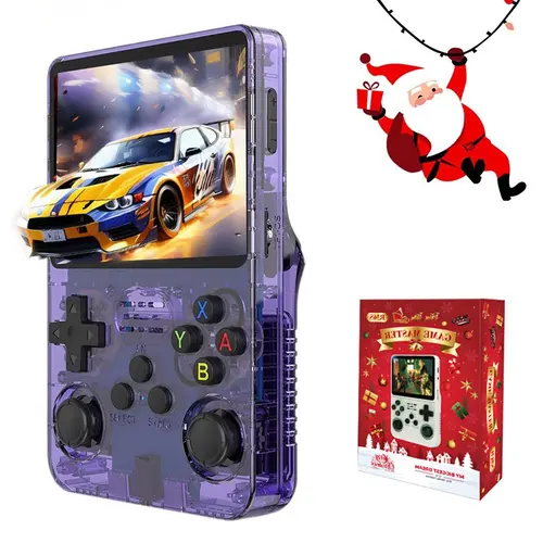 R36S Handheld Game Console, R36S Retro Handheld Game Console, 3.5-inch Retro Handheld, with 32G+64G Built-in 15000+ Classic Games, Game Consoles Protection White Electronic Gift Set, Gaming Handheld, Portable Handheld Console