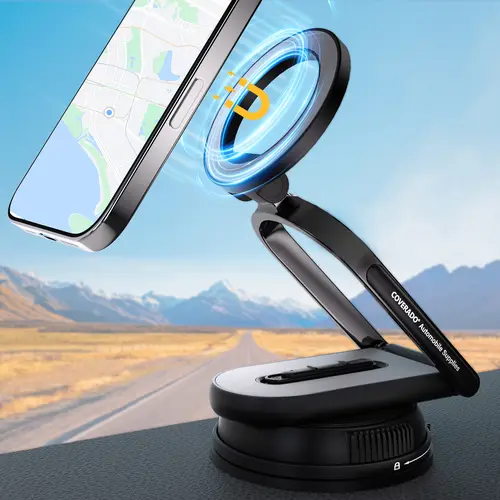 Magnetic Phone stand holder ,foldable and portable design,strong magnet,suitable for smooth surfaces Coverado 360° Rotation