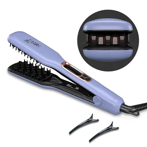 JINRI Hair Brush, Pumped-Up Volume, Hair Iron, Adjustable Temp, 360 ° Tail Rotation, Lasting Volume, for Short Or Thin Hair, Dual Voltage (100-240V), Volumizing Hair Iron, Purple, 1.25 inch tiktokshopbacktoschool,back to school,back to school haul