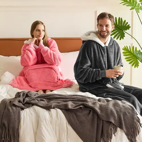Inhand Oversized Wearable Hoodie - Women's Birthday, Thanksgiving, Graduation Gifts, Soft Fleece Sherpa with Hood, Pocket & Sleeves, Lightweight Cozy Teal/Navy Flannel Travel Bed Cover, Lightweight Cozy Blanket, Soft Bed Blanket