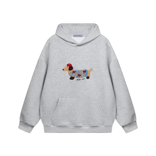 Aelfric Eden Men's Cartoon Dog Graphic Hoodie - Casual Couple Outfit Oversized Long-Sleeve Pullover, 2025 Mensfashion Clothing,summerwins,father'sdaygifts,back to school,back to school shopping