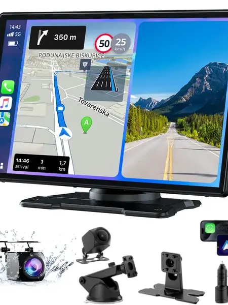 WHATOOK 7/9 inch Portable Carplay Car Stereo - Car TV Stick with Apple CarPlay, AirPlay, Carplay Car Screen, Tools And Gadgets